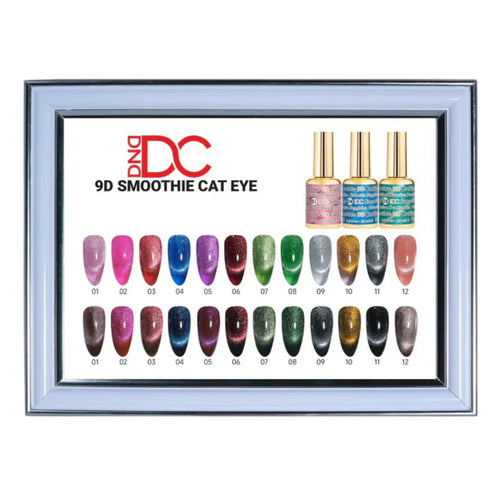 DND DC CAT EYE 9D - SMOOTHIE CAT EYE 12 Color W/ Free 1 Color Chart & Magnet