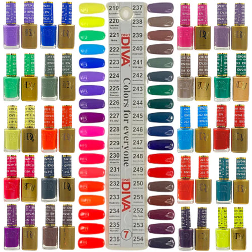 DND DIVA - Matching Duo - 36 colors (#219-#254) #7 - FREE 1 Color Chart