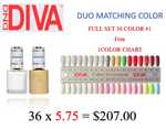 DND DIVA - Matching Duo - Full set 36 colors ( #1-#36) - #1 FREE 1 Color Chart