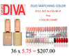 DND DIVA - Matching Duo - Full set 36 colors (#146 - #181) #5 - FREE 1 Color Chart