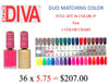 DND DIVA - Matching Duo - Full set 36 colors (#219-#254) #7 - FREE 1 Color Chart