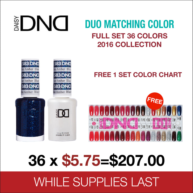 DND -  Duo Matching Color - Full set 36 colors -  2016 Collection - FREE 1 Color Chart