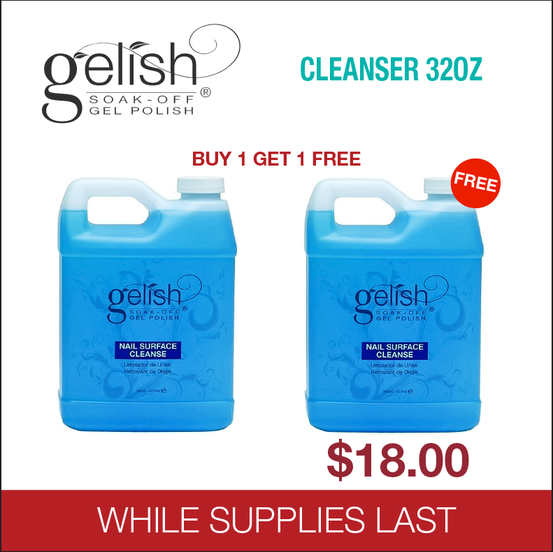 Gelish Harmony Cleanser Gel 32oz Buy 1 get 1 Remover free
