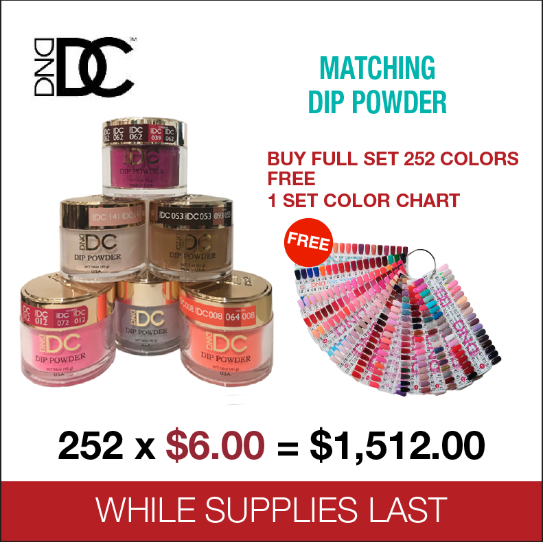 DND DC - Matching Dip Powder - FULL SET 252 Colors - $6.0/each