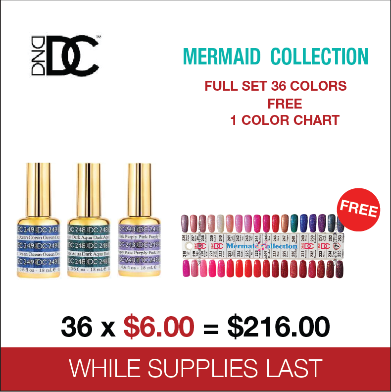 DND DC Mermaid Collection - Full set 36 Colors - Free 1 Color Chart