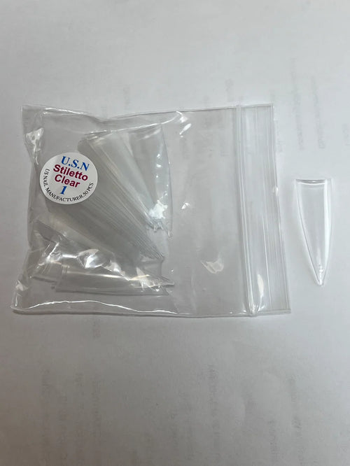 USN Stiletto Tip Clear - Bag of 50
