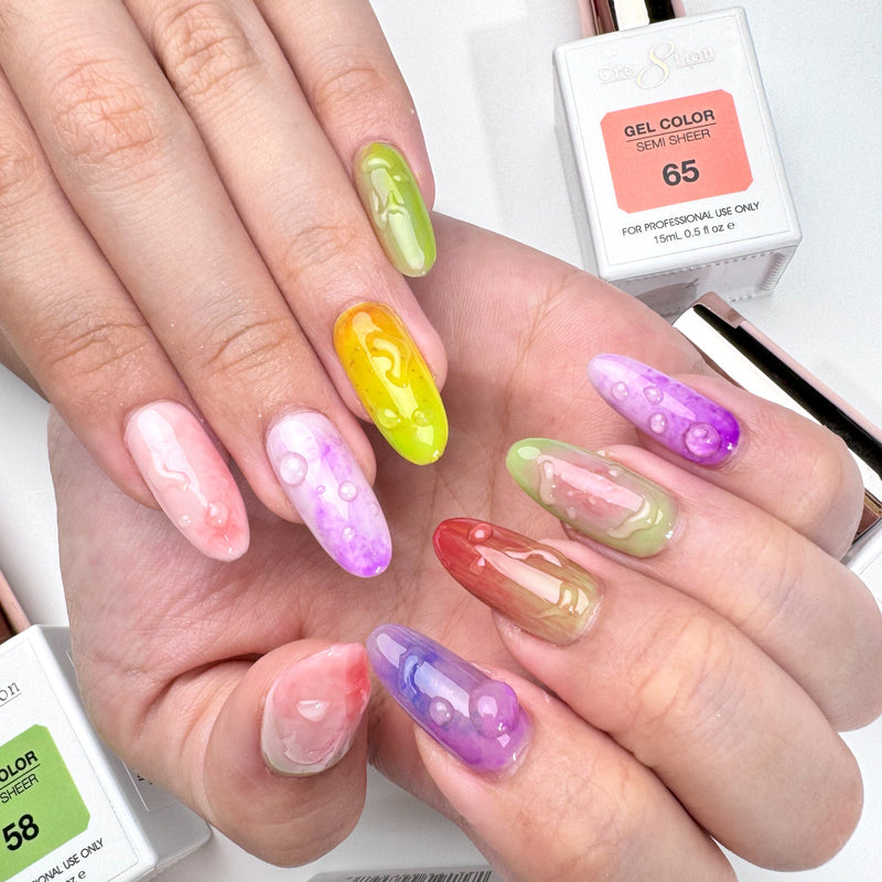 Cre8tion Hema Free Semi-Sheer Collection 0.5oz - Full Set 72 Colors with Color Book