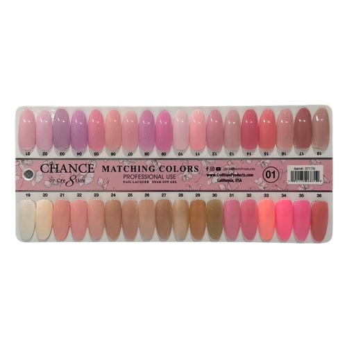 Chance Gel Color Chart 396 colors - Pick 1 (1-11)