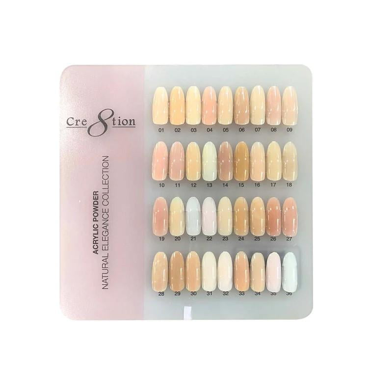 Cre8tion Counter Display Color Chart - Natural Elegance Collection
