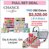 Chance Matching Trio - 3in1 Powder Acrylic And Dip + Gel Polish + Nail Lacquer - Full Set - 252 Colors Collection - $14/each - Free