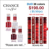 Chance Gel/Lacquer Duo Full Set - 36 Colors "Roses are Red" Collection - Color #109 - #144 - $5.50/each - Free 1 Color Chart