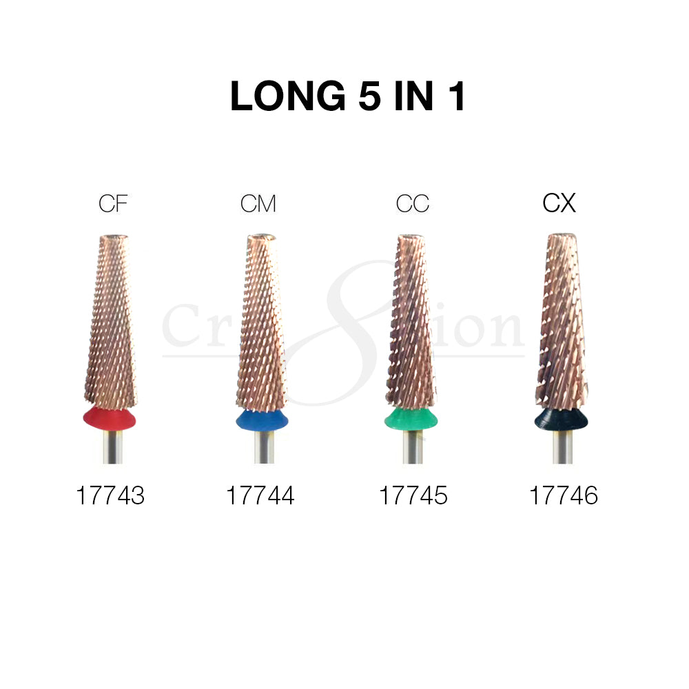 Cre8tion 5 in 1 Nail Filing Bit - Long - 3/32"