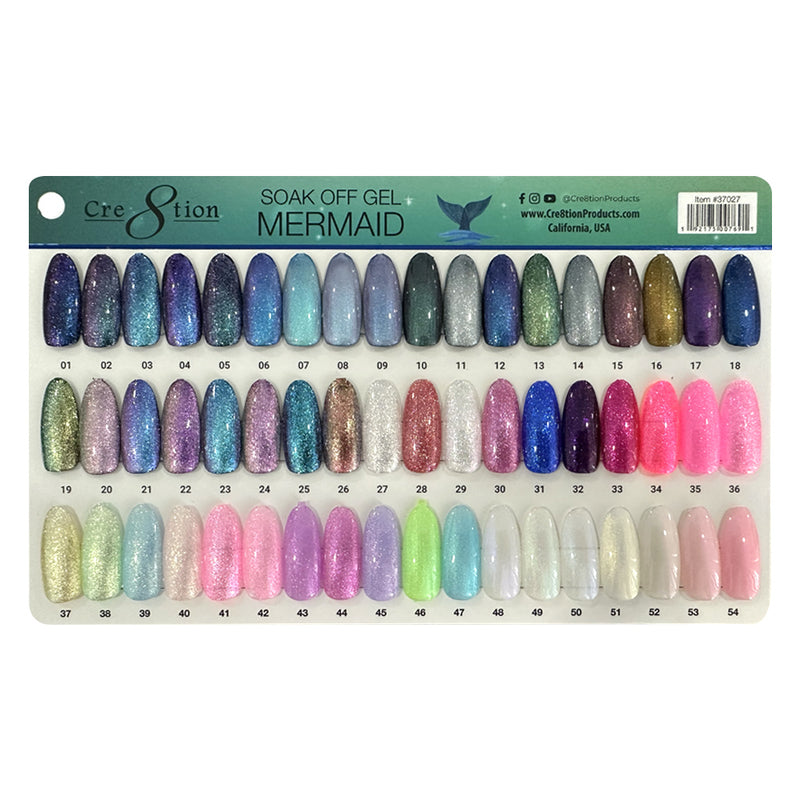 Cre8tion Mermaid Color Chart 54 colors
