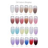 Vinimay Air Cushion Pat Pat Gel - Full Set 24 Colors w/ 1 Counter Display, 1 Patpat Sponge Box & Grab Clip