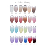 Vinimay Air Cushion Pat Pat Gel - Full Set 24 Colors w/ 1 Counter Display, 1 Patpat Sponge Box & Grab Clip