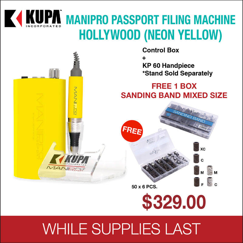Kupa - Mani-Pro Passport Filing Machine -  220V/110V KP-60 Included - Limited Edition - Free 300pcs Sanding Bands