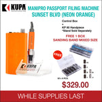 Kupa - Mani-Pro Passport Filing Machine -  220V/110V KP-60 Included - Limited Edition - Free 300pcs Sanding Bands
