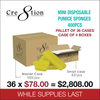 Cre8tion - Mini Disposable Pumice Sponges (400 pcs./box) - 36 cases/pallet