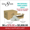 Cre8tion - Mini Disposable Pumice Sponges (400 pcs./box) - 36 cases/pallet