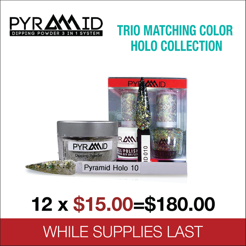Pyramid Trio Matching Color - Holo Collection - 12 Colors