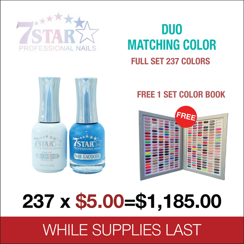 7 Star Matching Pair - Full set 237 Colors w/ 1 set Color Chart Book