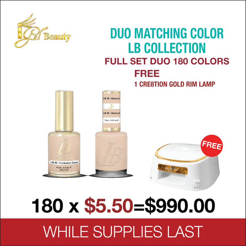 IGEL LB DUO MATCHING COLOR - FULL SET 180 COLORS (LB001-LB180) W/ 1 IGEL LITE LAMP