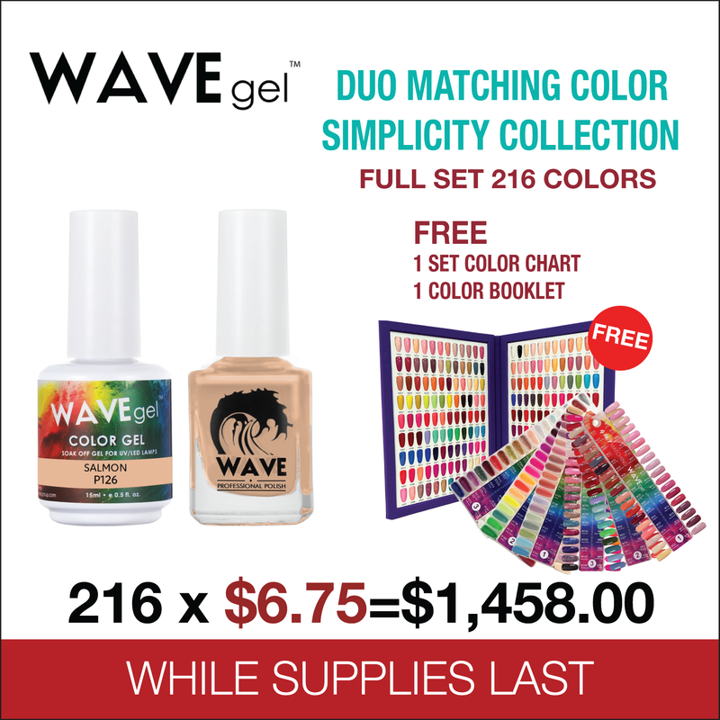 Wavegel Duo Matching Color Simplicity - Full set 216 Colors Free 1 set Color Chart