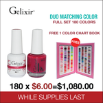 Gelixir Duo Matching Color - Full Set 180 colors  w/ 1 Color Chart Book