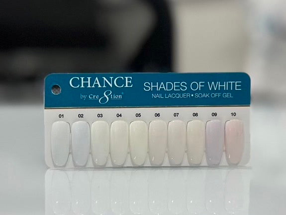 Chance Shades Of White Color Chart 10 Colors