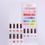 Cre8tion Hema Free Semi-Sheer Collection 0.5oz - Full Set 72 Colors with Color Book