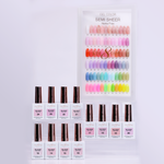 Cre8tion Hema Free Semi-Sheer Collection 0.5oz - Full Set 72 Colors with Color Book