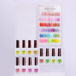 Cre8tion Hema Free Semi-Sheer Collection 0.5oz - Full Set 72 Colors with Color Book