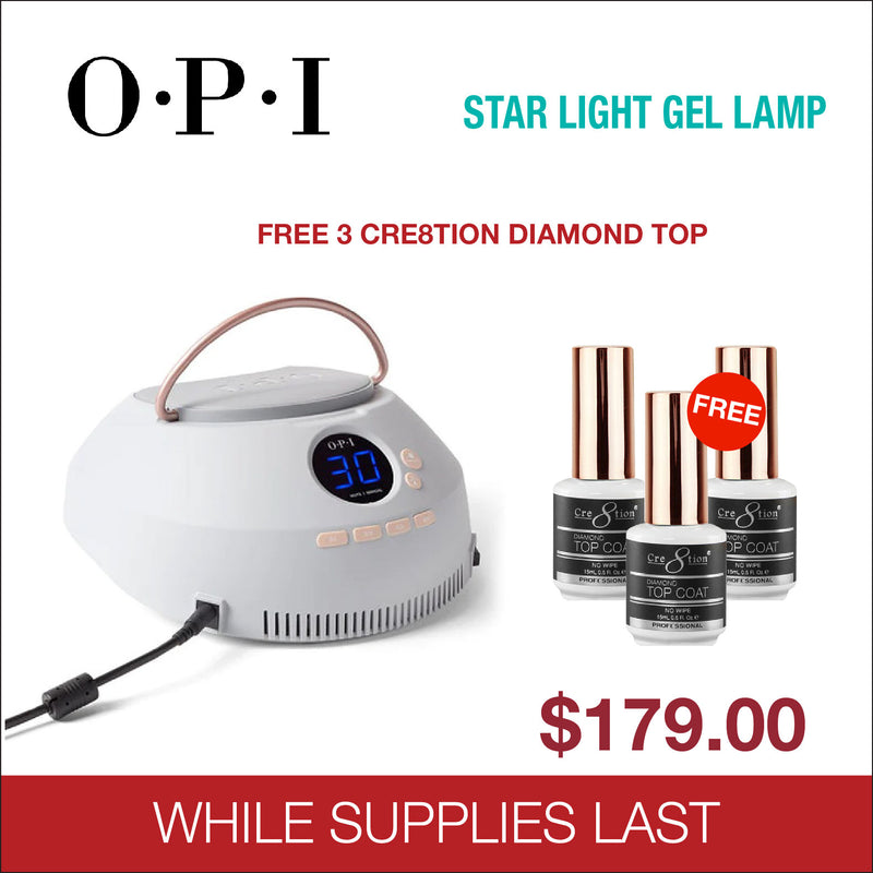 OPI Star Light Gel Lamp - Buy 1 Get 3 Cre8tion Top 0.5oz Free