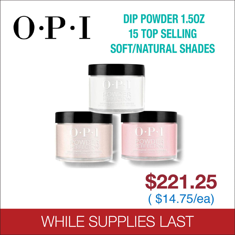 OPI Dip Powder 1.5oz - 15 Top Selling Soft/Natural Shades