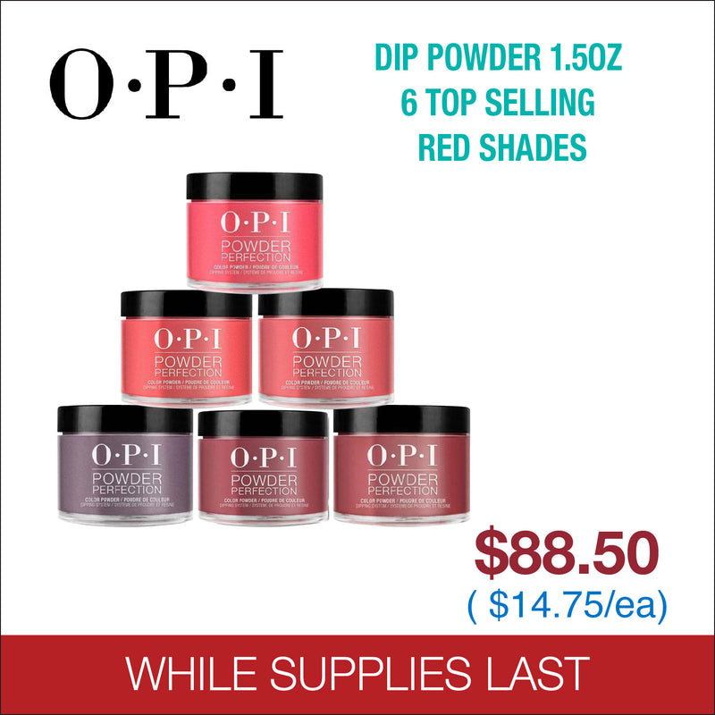 OPI Dip Powder 1.5oz - 6 Top Selling Red Shades