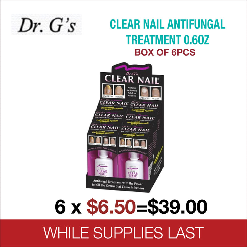Dr. G's Clear Nail Anti Fungal Treatment 0.6oz Box of 6pcs