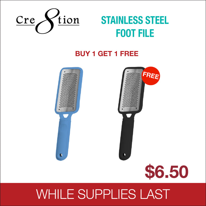 Cre8tion Stainless Steel Foot File - Buy 1 Get 1 Free