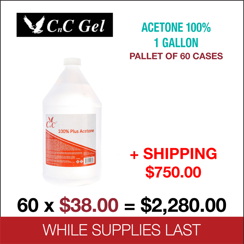 CnC Acetone 100% 1 Gallon Pallet Of 60 Cases