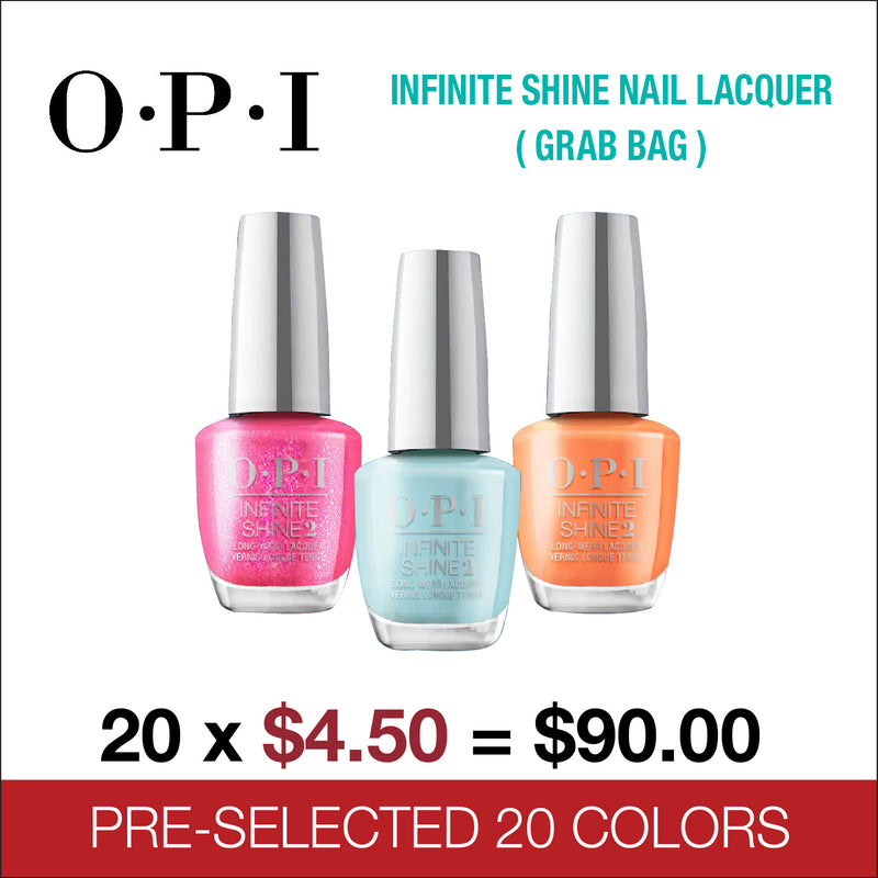 OPI Infinite Shine Nail Lacquer - Pre-selected 20 Colors ( Grab Bag )