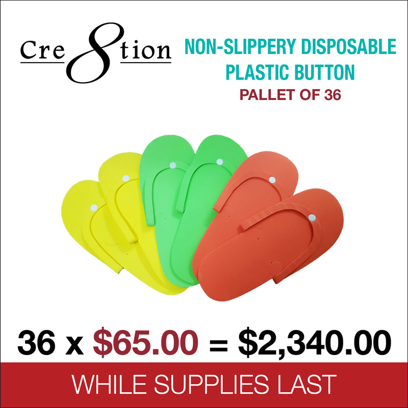 Cre8tion Non-Slippery Disposable Plastic Button Pallet of 36