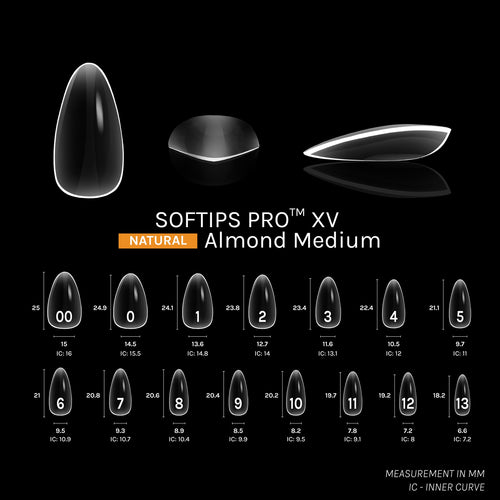 SOFGEL SOFTIPS PRO™ XV Natural Almond Medium (Box of 600pcs)