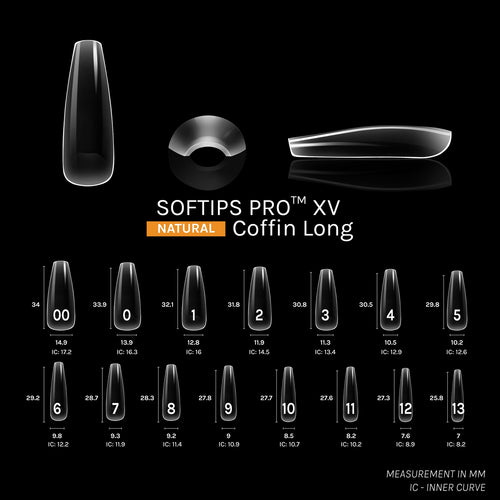 SOFGEL SOFTIPS PRO™ XV Natural Coffin Long (Box of 600pcs)