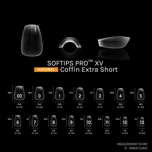 SOFGEL SOFTIPS PRO™ XV Natural Coffin Extra Short (Box of 600pcs)