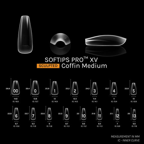 SOFGEL SOFTIPS PRO™ XV Sculpted Coffin Medium (Box of 600pcs)