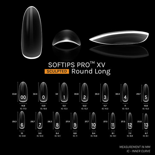SOFGEL SOFTIPS PRO™ XV Sculpted Round Long (Box of 600pcs)