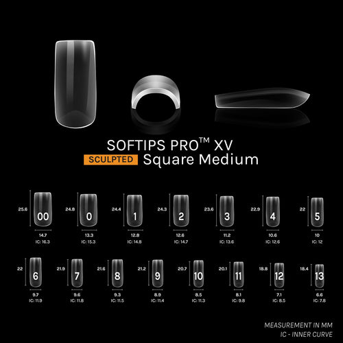 SOFGEL SOFTIPS PRO™ XV Sculpted Square Medium (Box of 600pcs)
