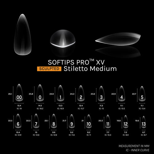 SOFGEL SOFTIPS PRO™ XV Sculpted Stiletto Medium (Box of 600pcs)