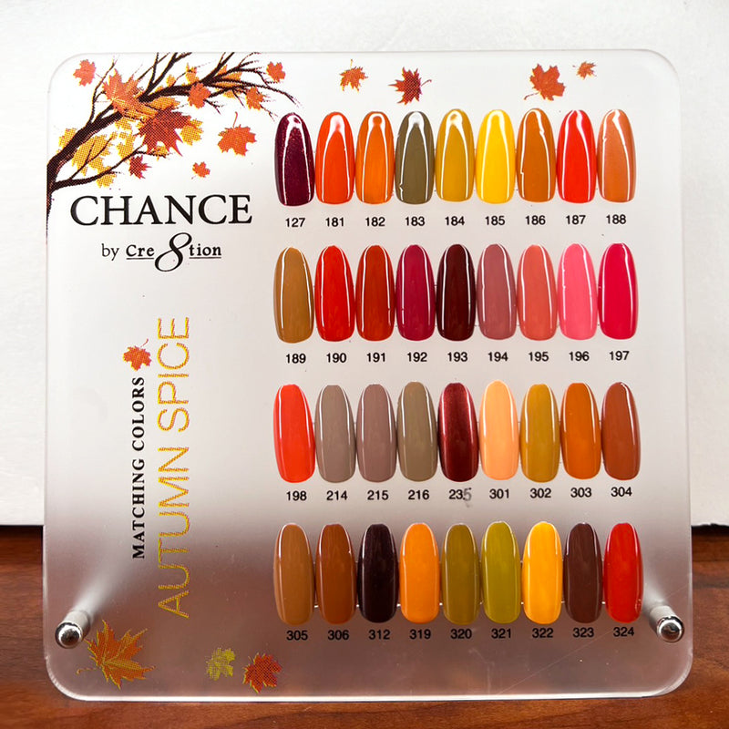 Chance Counter Display Color Chart - Fall Collection