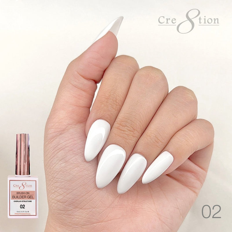 Cre8tion Gel Collection - Overlay/ Brush on Builder 0.5oz 45 Colors