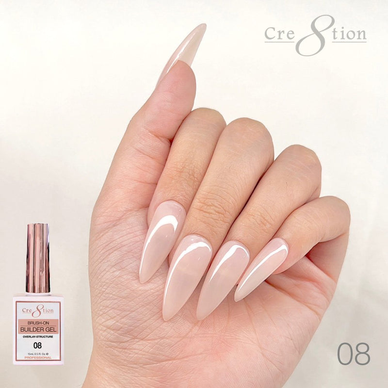 Cre8tion Gel Collection - Overlay/ Brush on Builder 0.5oz 45 Colors